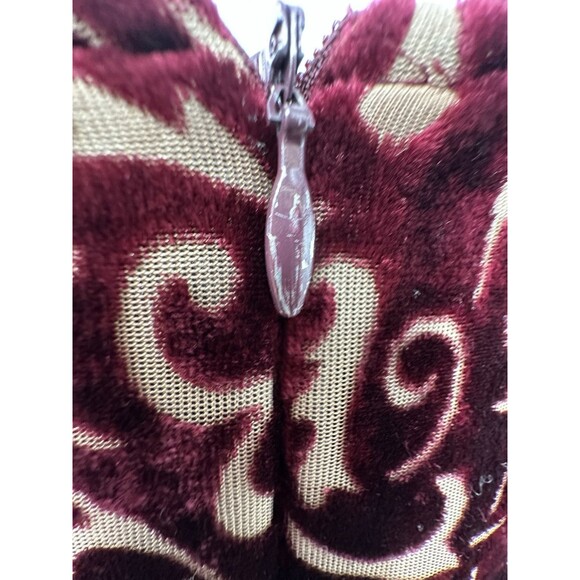 Ci Sono Size‎ M/L Crush Velvet  Burgundy Attached  Jacket Formal Holiday Dress - Picture 4 of 11